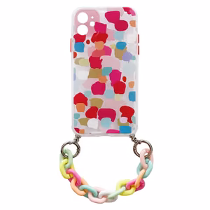 Color Chain Case gelinis lankstus elastingas dėklas telefonui su grandinėlės pakabuku Xiaomi Redmi 10, įvairiaspalvis (2)