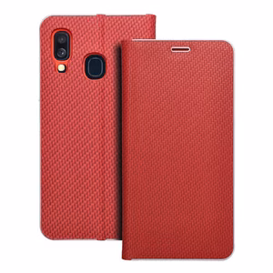 Flip case for Samsung A40 Luna Book Carbon red