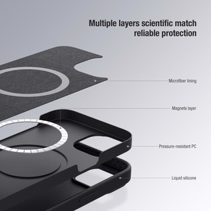 Nillkin CamShield Silky силиконовый чехол для iPhone 15 Plus тёмно-синий