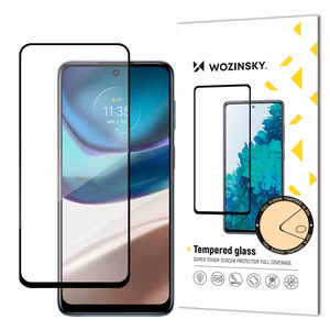 Wozinsky itin patvarus pilno klijavimo grūdintas stiklas pilnas ekranas su rėmeliu dėklui draugiškas Motorola Moto G42 juodas