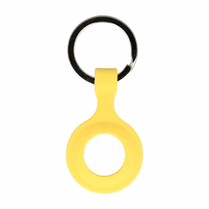 Silicone key ring for AirTag yellow
