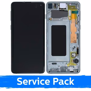 LCD Display Compatible With Samsung G973 S10 with Frame Prism Green (Service Pack)