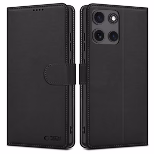 Tech-Protect Piniginės dėklas telefonui Motorola Moto G15 / G15 Power - Juodas