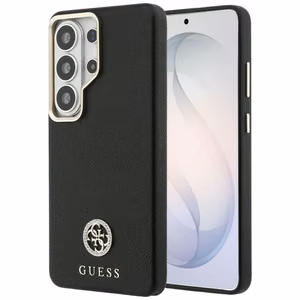 Guess чехол Rhinestone Round Logo MagSafe для Samsung Galaxy S26 Ultra чёрный