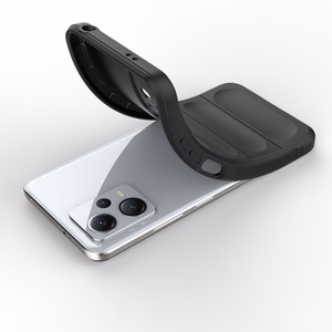Magic Shield dėklas telefonui Xiaomi Redmi Note 12 5G / Poco X5 5G lankstus šarvuotas dėklas juoda