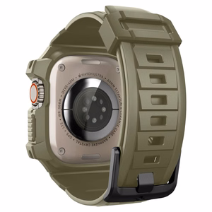 Spigen Rugged Armor Pro - Strap with case for Apple Watch Ultra 49 mm (Vintage Khaki)