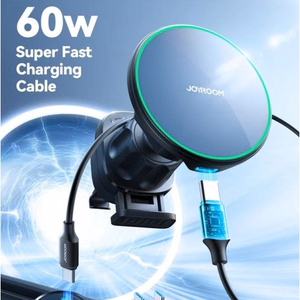 Automobilinis laikiklis-įkroviklis Joyroom JR-ZS412 Qi2 MagSafe 15W juodas