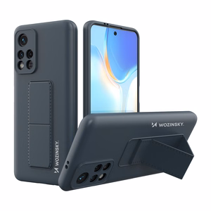 Wozinsky Kickstand Case силиконовый чехол с подставкой для Xiaomi Poco M4 Pro 5G темно-синий