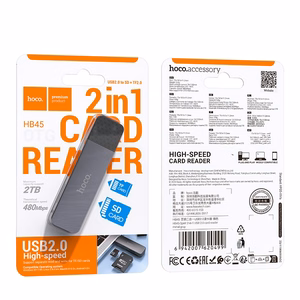 Memory card reader Hoco HB45 2-in-1 USB3.0 grey