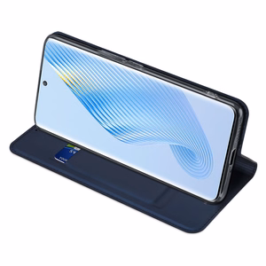 Dux Ducis Skin Pro dėklas Honor Magic5 Flip kortelių piniginė stovas mėlyna