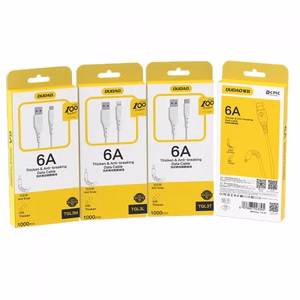Кабель USB Dudao "TGL3L" белый Type-C 100cm (до 6A)