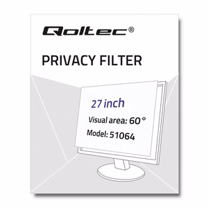 Qoltec 51064 ekrano privatumo filtras 68,6 cm (27")