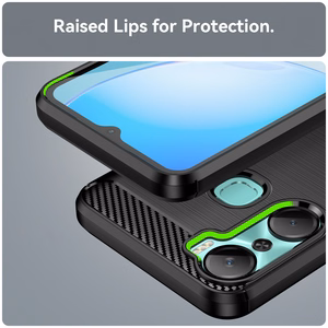 Carbon Case чехол для Infinix Hot 12 Pro гибкая силиконовая карбоновая крышка чёрный