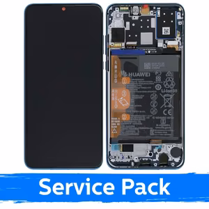 LCD Display Compatible With Huawei P30 Lite with Frame Peacock Blue (Service Pack)