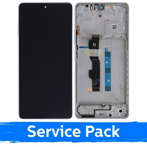 LCD Display Compatible With Xiaomi Redmi Note 13 5G With Frame / Arctic White / (Service Pack)