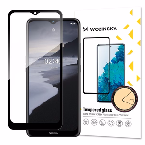Wozinsky Tempered Glass Full Glue Super Tough защитная плёнка Full Coverage с рамкой Case Friendly для Nokia 2.4 чёрный
