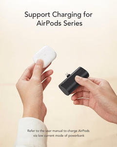 Powerbank Veger PlugOn (W0556P) PD QC3.0 3A 20W 5000 mAh with a built-in connector Lightning black