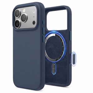 Telefono dėklas „TM MagSafe Silicone“ skirtas iPhone 17 / Dark Blue /