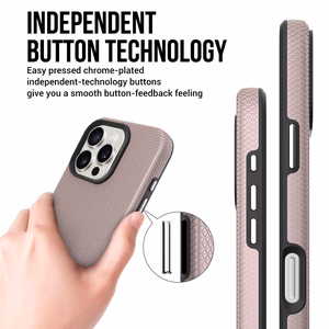Dėklas Perfectionists Triangle Mag Case Apple iPhone 13 Pro rožinio aukso
