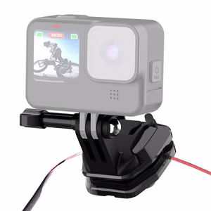 PULUZ motorcycle windshield clip for sports cameras (DJI Osmo Action 4, GoPro Hero 12, Insta360 Ace Pro / X4)(black)