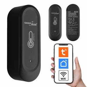 „GreenBlue“ išorinis temperatūros ir drėgmės jutiklis su „Wi-Fi“, „Android“/„iOS“, 3,0 V DC, LR03x2, IP65, GB741