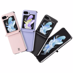 Кожаный чехол Dux Ducis Bril для Samsung Galaxy Z Flip 5 5G - фиолетовый