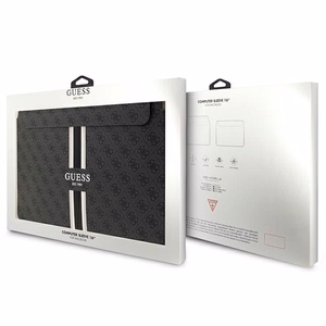 Guess 4G Printed Stripes dėklas 16" nešiojamam kompiuteriui - juodas