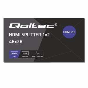 Qoltec 51797 Aktyvus HDMI Skirstytuvas 2x HDMI 4K 6Gb/s 60Hz