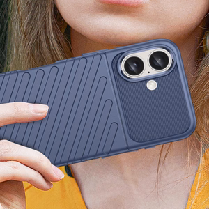 Thunder dėklas telefonui iPhone 16 silikoninis dėklas - mėlynas