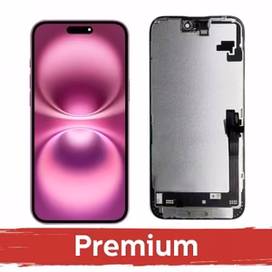 LCD дисплей для iPhone 16 Plus чёрный (Hard OLED / Premium) /*Съёмная ИС*/