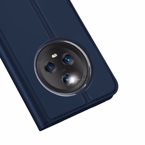 Dux Ducis Skin Pro dėklas Honor Magic5 Flip kortelių piniginė stovas mėlyna