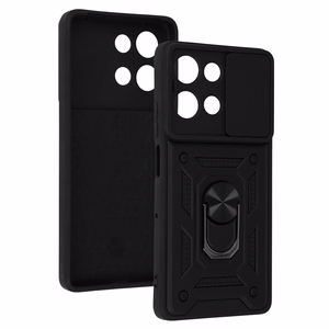 Slide Camera Armor dėklas telefonui Motorola Moto G75 5G juodas