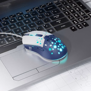Wired mouse Hoco GM51 Gaming White/Blue