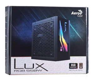 Aerocool Lux RGB 550M 550 W juodas maitinimo blokas