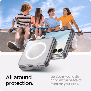Чехол Spigen AirSkin Mag MagSafe для Samsung Galaxy Z Flip 7 - прозрачный и белый