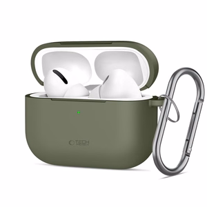 Tech-Protect silikoninis dėklas su kabliuku AirPods Pro ausinėms - alyvuogių