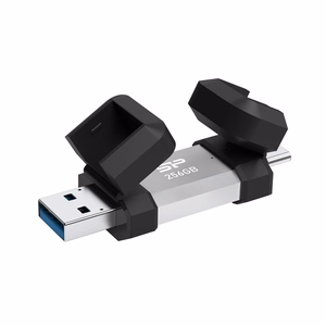 Silicon Power SP256GBUC3C51V1S USB atmintinė 256 GB USB Type-A / USB Type-C 3.2 Gen 1 (3.1 Gen 1) juoda, sidabrinė