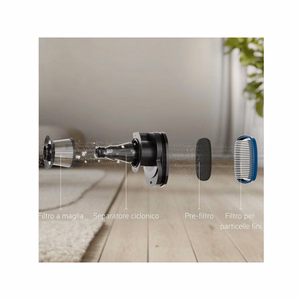 Electrolux EW82U1DB вертикальный пылесос 2-в-1 аккумуляторный циклонная влажная и сухая уборка без мешка 85 W синий 4,3 Ah