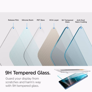 Закалённое стекло Spigen Glas.tR EZ FIT 2 шт. для Samsung Galaxy S25 Ultra - прозрачное
