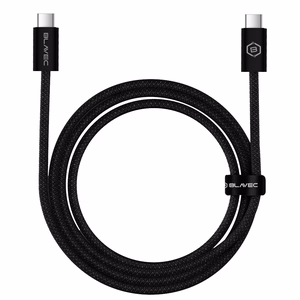 Blavec Candy braided кабель - Type C на Type C - PD 60W 3A 3 метра Apple CarPlay/Android Auto (CCA-CC3B30) черный