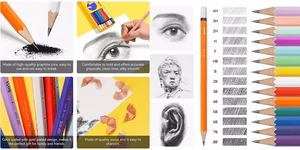 Drawing Sketch Pencil Set ARRTX, 4H, 3H, 2H, H, F, HB, B, 2B, 3B, 4B, 5B, 6B, 7B, 8B, 14pcs