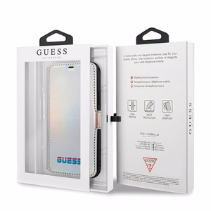 Guess GUFLBKN65BLD iPhone 11 Pro Max серебряный/серебряный книжка Iridescent