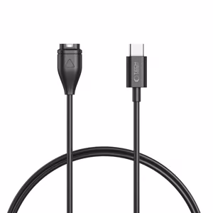 Tech-Protect MC04 UltraBoost USB-C įkrovimo kabelis Garmin laikrodžiui 1 m, juodas