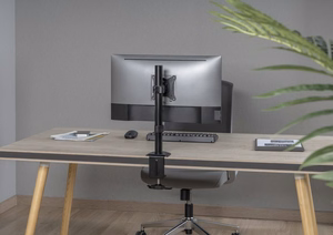 Gembird MA-D1-02 monitoriaus laikiklis arba stovas 81,3 cm (32") Stalas Juoda