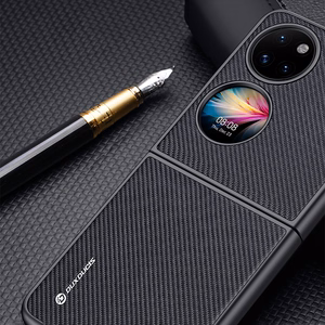 Dux Ducis Fino dėklas pagamintas iš nailono medžiagos Huawei P50 Pocket juodas