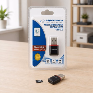 Esperanza EA134K kortelių skaitytuvas juodas, sidabrinis, skaidrus USB 2.0
