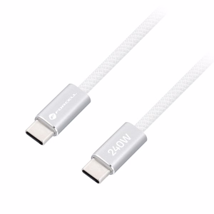 Кабель USB-C — USB-C Forcell F-Energy QC4.0 PD 5A 240W Cafule Color 1,2 м CBN1 белый