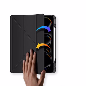 DUX DUCIS dėklas MAGI (m) su pieštuko laikymo vieta skirtas iPad Pro 13 (2024) - juodas (m)