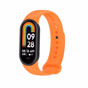 СИЛИКОНОВЫЙ РЕМЕШОК MI BAND 8/M8 (3). ОРАНЖЕВЫЙ