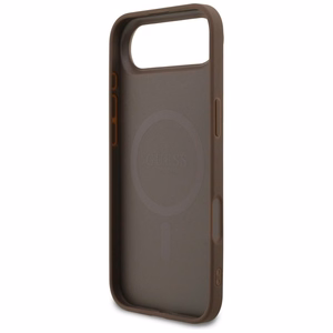 GUESS dėklas telefonui IPHONE 17 Air, suderinamas su MagSafe GUHMP17MG4GFRW (PU 4G Ring Classic Logo) rudas